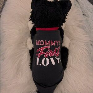 Extra Small dog shirt black XS “mommy’s first love”